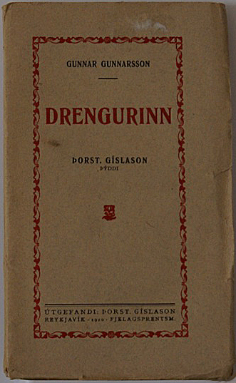Drengurinn. Reykjavík : Þorsteinn Gíslason, 1920