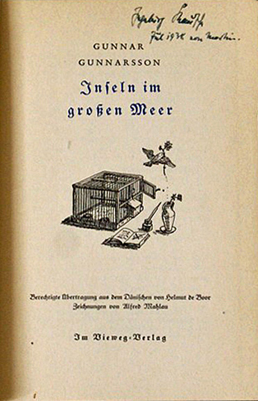 Inseln im großen Meer. Braunschweig : Vieweg-Verlag, 1938